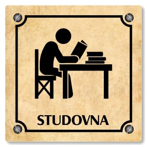 Studovna, 100x100mm, pergamen, Kansas